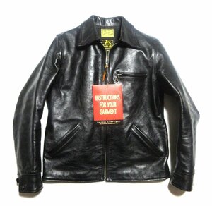 未使用に近い ザ リアルマッコイズ ジョーマッコイ 30's SPORTS JACKET/STEINBECK/レザージャケット/ライダース/40/ブラック/MJ14152