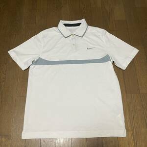 NIKE GOLF ゴルフウエア DRIFIT 半袖 ポロシャツ メンズ L 白