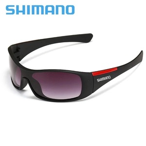 シマノ　SHIMANO　サングラス　ブラックｘレッド