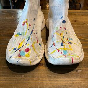 Maison Margiela メゾンマルジェラ 18SS PAINT SPLATTER ソックススニーカー ホワイト S37WS0385 size 42 中古品の画像2