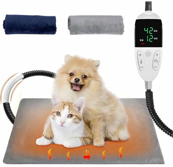 ペット用ホットカーペット ペット用ヒーター 小動物 犬猫 あったかい　温度調節　快適　自宅　持ち運び　コンパクト　簡単