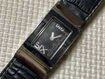 D&G TIME ドルチェ&ガッバーナ レザーバンド リストバンドタイプメンズ腕時計_画像1