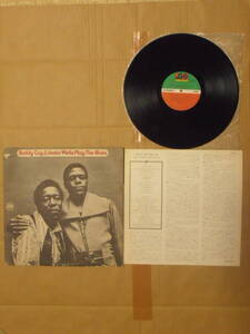 LP Buddy Guy & Junior Wells 「PLAY THE BLUES」 国内盤 P-8266A 帯無し 盤両面のレーベル面に汚れ 解説・歌詞に黄ばみとシミ