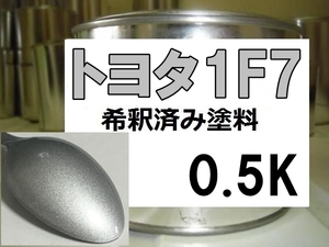 ◆ トヨタ1Ｆ7　塗料　シルバーＭ　シルバーメタリック　ウィンダム　希釈済　1F7