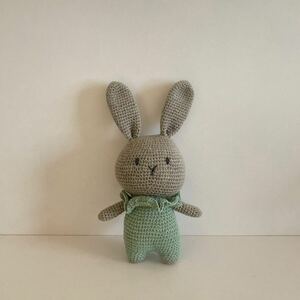 Art hand Auction ハンドメイド ぬいぐるみ あみぐるみ マスコット ウサギ ファーストトイ おもちゃ バースデイフォト, おもちゃ, ゲーム, ぬいぐるみ, あみぐるみ