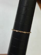 K18ピンクゴールド 1.3mm幅スクリュー チェーンリング 指輪 華奢_画像4