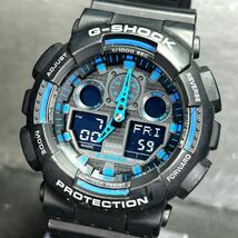 美品 CASIO カシオ G-SHOCK ジーショック GA-100-1A2 腕時計 クオーツ アナデジ 多機能 ステンレススチール 新品電池交換済み 動作確認済み_画像2