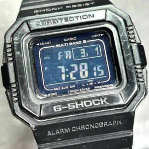 CASIO カシオ G-SHOCK ジーショック GW-5510-1B 腕時計 タフソーラー 電波時計 デジタル 多機能 ステンレススチール メンズ 動作確認済み