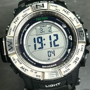 CASIO カシオ PROTREK プロトレック PRW-3500-1 腕時計 タフソーラー 電波時計 デジタル 多機能 方位計 ステンレススチール 動作確認済み