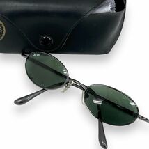 美品 Ray-Ban レイバン サングラス 眼鏡 アイウェア ファッション ブランド ケース付き マイファースト RB3150 グリーン オーバル_画像1