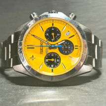 5,000本限定 SEIKO セイコー ドクターイエロー運行20周年記念 8T63-01E0 腕時計 クオ―ツ アナログ クロノグラフ カレンダー 動作確認済み_画像4