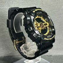 美品 CASIO カシオ G-SHOCK ジーショック GA-110GB-1A 腕時計 アナデジ 多機能 ステンレススチール ブラック×ゴールド 動作確認済み_画像5