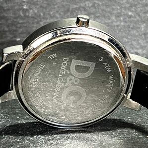 D&G ドルチェアンドガッバーナ HOOP-LA フープラ DW0520 腕時計 アナログ クオーツ ブラック文字盤 シルバー レザー 新品電池交換済みの画像7