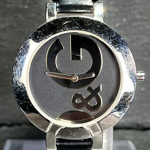 D&G ドルチェアンドガッバーナ HOOP-LA フープラ DW0520 腕時計 アナログ クオーツ ブラック文字盤 シルバー レザー 新品電池交換済みの画像1