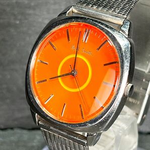 PAUL SMITH ポールスミス 5530-F52258 メンズ 腕時計 アナログ 3針 クオーツ オレンジ×イエロー文字盤 シルバー ステンレス メタルバンドの画像2