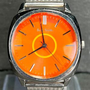 PAUL SMITH ポールスミス 5530-F52258 メンズ 腕時計 アナログ 3針 クオーツ オレンジ×イエロー文字盤 シルバー ステンレス メタルバンドの画像1