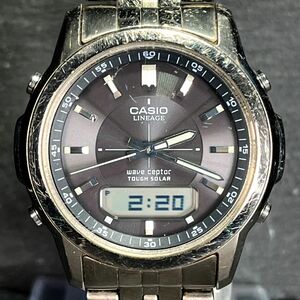 CASIO カシオ LINEAGE リニエージ LCW-M100TSE-1AJF メンズ 腕時計 アナデジ 電波ソーラー 3針 カレンダー 多機能 ブラック文字盤 チタン