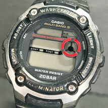 CASIO カシオ WAVE CEPTOR ウェーブセプター WV-M200-1A 腕時計 クオーツ デジタル 電波時計 ステンレススチール ラバーベルト メンズ_画像2