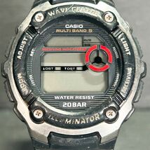 CASIO カシオ WAVE CEPTOR ウェーブセプター WV-M200-1A 腕時計 クオーツ デジタル 電波時計 ステンレススチール ラバーベルト メンズ_画像3