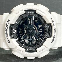 CASIO カシオ G-SHOCK Gショック GA-110GW-7AJF メンズ 腕時計 アナデジ クオーツ 多機能 ブラック文字盤 ホワイト 樹脂 新品電池交換済み_画像4