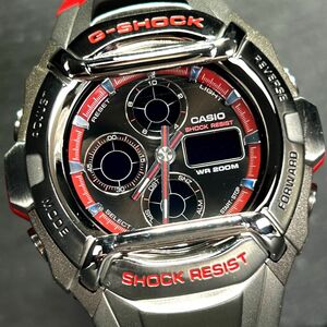 美品 CASIO カシオ G-SHOCK ジーショック コックピット G-511-4A 腕時計 クオ―ツ アナデジ カレンダー 多機能 レッド ステンレススチール