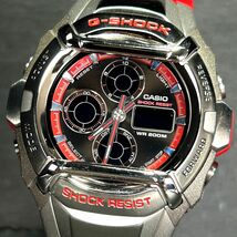 美品 CASIO カシオ G-SHOCK ジーショック コックピット G-511-4A 腕時計 クオ―ツ アナデジ カレンダー 多機能 レッド ステンレススチール_画像2