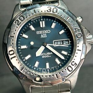 SEIKO セイコーAGS Scuba スキューバ 5M43-0C30 腕時計 オートリレー アナログ 3針 デイデイトカレンダー ステンレススチール ダイバーズ