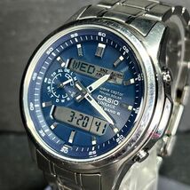 CASIO カシオ LINEAGE リニエージ LCW-M300D-2AJF メンズ 腕時計 アナデジ 電波ソーラー マルチバンド6 カレンダー 紺文字盤 ステンレス_画像2