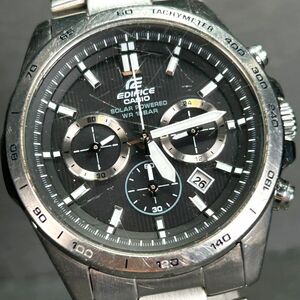 CASIO カシオ EDIFICE エディフィス EFR-518SBCJ-1A 腕時計 ソーラー アナログ クロノグラフ カレンダー ステンレススチール 動作確認済み