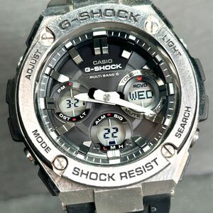 CASIO カシオ G-SHOCK ジーショック G-STEEL ジースチール GST-W110-1A 腕時計 タフソーラー 電波時計 アナデジ ステンレススチール メンズ