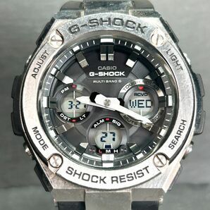 CASIO カシオ G-SHOCK ジーショック G-STEEL ジースチール GST-W110-1A 腕時計 タフソーラー 電波時計 アナデジ ステンレススチール メンズの画像3