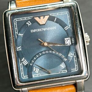 EMPORIO ARMANI エンポリオアルマーニ AR-5329 腕時計 クオーツ アナログ 3針 カレンダー 24時間計 ステンレススチール メンズ 動作確認済