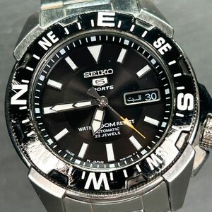 美品 SEIKO セイコー セイコー5 スポーツ SNZE81J1 腕時計 機械式 アナログ 3針 デイデイトカレンダー ステンレススチール 動作確認済み