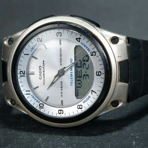 CASIO カシオ コレクション スタンダード AW-80-7A メンズ デジアナ 腕時計 シルバー文字盤 ラバーベルト ステンレススチール 動作確認済みの画像6