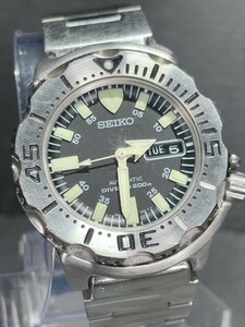 SEIKO セイコー ブラックモンスター 7S26-0350 SKX779K1 メカニカル 自動巻き 腕時計 デイデイトカレンダー ダイバー 動作確認済み