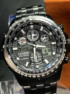 超美品 超レア品 シチズン プロマスター CITIZEN PROMASTER エコドライブ ソーラー電波時計 腕時計 NAVIHAWK ナビホーク PMV65-2242 チタン