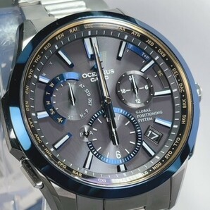 新品 カシオ CASIO オシアナス マンタ OCEANUS GPS ハイブリッド 電波ソーラー 電波時計 腕時計 OCW-G1100TG-1AJF ワールドタイム チタンの画像3