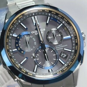 新品 カシオ CASIO オシアナス マンタ OCEANUS GPS ハイブリッド 電波ソーラー 電波時計 腕時計 OCW-G1100TG-1AJF ワールドタイム チタンの画像2