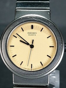 SEIKO セイコー QUARTZ クォーツ 7431-6130 アナログ 腕時計 スモールサイズ イエロー文字盤 メタルベルト 新品電池交換済み 動作確認済み