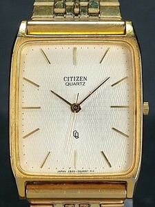 CITIZEN シチズン QUARTZ クォーツ 2830-262824 メンズ アナログ ヴィンテージ 腕時計 3針 ゴールド メタルベルト ステンレススチール