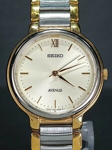 SEIKO セイコー AVENUE アベニュー 7N01-6F50 メンズ アナログ 腕時計 シルバー＆ゴールド メタルベルト 新品電池交換済み 動作確認済み