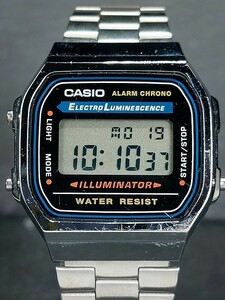 美品 CASIO カシオスタンダード A168WA-1A2 チープカシオ デジタル 多機能 腕時計 メタルベルト ステンレス シンプルデザイン 動作確認済み