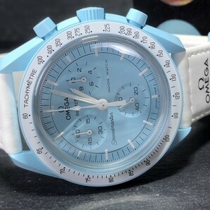 超美品 Swatch × Omega Mission to Uranus スウォッチ × オメガ ミッション トゥ ウラヌス 腕時計 バイオセラミック SO33L100の画像4
