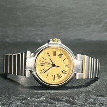 美品 Dunhill ダンヒル ミレニアム コンビカラー 腕時計 ステンレス クオーツ アナログ デイト ラウンド型 ブランド 50501039_画像4