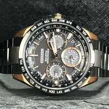 超美品 CITIZEN ATTESA シチズン アテッサ Eco-Drive CC9016-51E ソーラー電波 腕時計 チタン ブラック GPS衛星 サテライトウェーブ_画像5