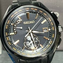 限定 新品 SEIKO BRIGHTZ セイコー ブライツ SAGA293 ソーラー電波 腕時計 ブラック アナログ メンズ ワールドライム カレンダー チタン_画像1