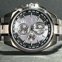 CITIZEN ATTESA シチズン アテッサ AT8040-57E エコドライブ Eco-Drive 腕時計 ソーラー電波 チタン クロノグラフ ブラック アナログ_画像6