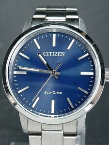 新品 CITIZEN シチズン エコドライブ BJ6541-58L メンズ アナログ ソーラー 腕時計 ブルー文字盤 ステンレス メタルベルト 動作確認済み