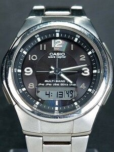 CASIO カシオ WAVE CEPTOR ウェーブセプター マルチバンド5 WVA-M480-1A デジアナ 電波ソーラー 腕時計 ブラック メタルベルト 動作確認済