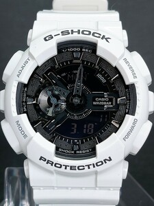 新品 CASIO カシオ G-SHOCK ジーショック GA-110GW-7A メンズ デジアナ 多機能 腕時計 ホワイト ラバーベルト ステンレス 新品電池交換済み